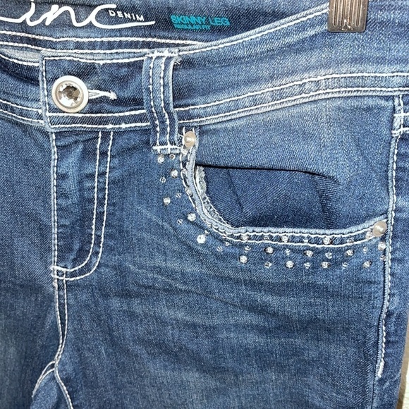 INC CLASSY RHINESTONE DENIM JEANS REGULAR FIT - Picture 4 of 15